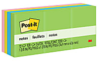 Post-it Notes, 1 3/8 in x 1 7/8 in, 12 Pads, 100 Sheets/Pad, Clean Removal, Floral Fantasy Collection