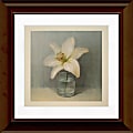Timeless Frames Katrina Framed Floral Artwork, 12" x 12", Brown, Single White Lily