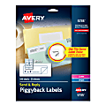 Avery® Send & Reply Piggyback Labels 5735, AVE5735, 1" x 3", White, Pack of 240