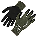 Ergodyne Proflex 7042-12PR Nitrile-Coated Cut-Resistant Gloves, Green, Large, Set Of 12 Pairs