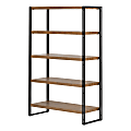 South Shore Gimetri 5-Shelf 39-1/2"W Storage Unit, Rustic Bamboo