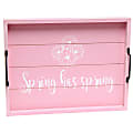 Elegant Designs Decorative Serving Tray, 2-1/4”H x 12”W x 15-1/2”D, Light Pink Wash Spring Has Sprung 1 thumbnail image