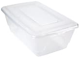 Office Depot® Brand Plastic Storage Containers, 6.5 Quarts, Clear, Case Of 4