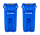 Alpine Industries Plastic, Outdoor Trash Can, 64 Gallons, Blue, 2/Pack (500-64-BLU-2PK) 1 thumbnail image