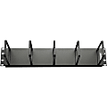 C2G 2U Horizontal Cable Management Panel with 5 D-Rings - Black - 2U Rack Height - Steel