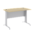BBF Sector 48" x 30" Curved Desk, 30"H x 47 1/2"W x 29 1/2"D, Natural Maple, Standard Delivery Service