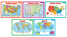 Scholastic Teacher's Friend Teaching Maps Bulletin Board Set, Pre-K - Grade 5