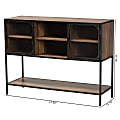 Baxton Studio Cardea 48"W 2-Door Sideboard, Walnut Brown/Black