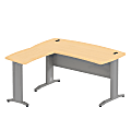 BBF Sector 60" x 60" Curved L-Desk, 30"H x 60"W x 58 11/16"D, Natural Maple, Standard Delivery Service