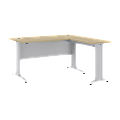 BBF Sector 60" x 60" Rectangular L-Desk, 30"H x 59 1/2"W x 58 11/16"D, Natural Maple, Standard Delivery Service
