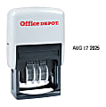 Office Depot® Brand Date Line Dater Stamp Self-Inking with Extra Pad Date Line Dater  Stamp, 1” x 3/16" Impression, Black Ink