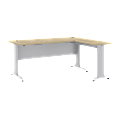 BBF Sector 72" x 60" Rectangular L-Desk, 30"H x 71 1/2"W x 58 11/16"D, Natural Maple, Standard Delivery Service