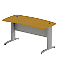 BBF Sector 30" x 60" Curved Desk, 30"H x 60"W x 29 1/2"D, Modern Cherry, Standard Delivery Service