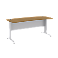 BBF Sector 72" x 30" Curved Desk, 30"H x 71 1/2"W x 29 1/2"D, Modern Cherry, Standard Delivery Service