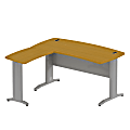 BBF Sector 60" x 60" Curved L-Desk, 30"H x 60"W x 58 11/16"D, Modern Cherry, Standard Delivery Service