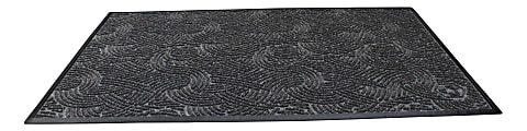 Waterhog Plus Swirl Floor Mat, 36" x 48", Gray Ash