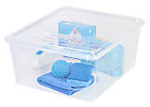 Office Depot® Brand Plastic Storage Containers, 21 Quarts, Clear, Case Of 2 1 thumbnail image