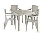 Inval 5-Piece Table And Chair Set, Taupe 1 thumbnail image