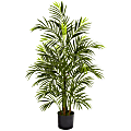Nearly Natural Areca Palm 42”H UV Resistant Indoor/Outdoor Plastic Tree With Pot, 42”H x 28”W x 28”D, Green