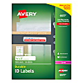 Avery® Permanent Durable ID Labels With TrueBlock®, 6577, 5/8" x 3", White, Pack Of 1,600