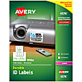 Avery® Permanent Durable ID Labels With TrueBlock®, 6576, 1 1/4" x 1 3/4", White, Pack Of 1,600