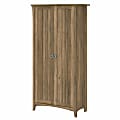 Bush® Furniture Salinas Tall Storage Cabinet with Doors, Reclaimed Pine, Standard Delivery