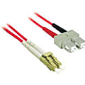 C2G-3m LC-SC 50/125 OM2 Duplex Multimode Fiber Optic Cable (Plenum-Rated) - Red
