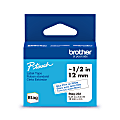 Brother P-touch Btag Label Tape, BTAG233, 0.47 in by 13.1 ft, Blue on White 1 thumbnail image