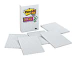 Post it® Super Sticky Notes, 4" x 6", Assorted, Grid Lines, Pack Of 3 Pads