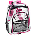 Trailmaker Water-Resistant Clear Backpack, Pink