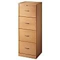 Realspace® Premium 4-Drawer Laminate Vertical File, 51 1/2"H x 18 1/2"W x 16 3/4"D, Medium Maple 1 thumbnail image