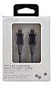 Ativa® USB-Type-C-To-USB-Type-C Premium Braided Charging Cable, 6', Gray, 45833
