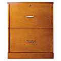 Realspace® 2-Drawer Lateral File, 27 1/2"H x 23 3/4"W x 16 3/4"D, Light Cherry 1 thumbnail image