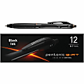 Pentonic Retractable Ballpoint Pens - 0.7 mm Fine Pen Point - Retractable - Black Ink - Nickel Silver Tip - 1 Dozen 1 thumbnail image