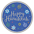 Amscan Hanukkah 8 Happy Nights 7" Paper Plates, Blue, Pack Of 72 Plates 1 thumbnail image
