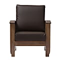 Baxton Studio Alina Lounge Chair, Dark Brown/Dark Walnut