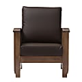 Baxton Studio Alina Lounge Chair, Dark Brown/Dark Walnut 1 thumbnail image