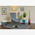 Flash Furniture Egg Side Reception Chair With Bowed Seat, Gray/Chrome 1 thumbnail image