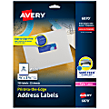 Avery® Print-to-the-Edge Copier Address Labels - 3/4" Width x 2 1/4" Length - Permanent Adhesive - Rectangle - Laser - White - Paper - 30 / Sheet - 25 Total Sheets - 750 Total Label(s) - 750 / Pack