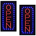 Alpine LED Rectangular Signs, 10” x 19” x 1”, Open, 12W, Pack Of 2 Signs 1 thumbnail image