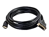 C2G 5m (16ft) HDMI to DVI Cable - HDMI to DVI-D Adapter Cable - 1080p - M/M - 16.40 ft DVI/HDMI Video Cable for Audio/Video Device - First End: 1 x HDMI (Type A) Male Digital Audio/Video - Second End: 1 x DVI-D (Single-Link) Male Digital Video - Black