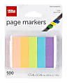 Office Depot® Brand Page Markers, 1/2" x 1 3/4", Assorted Bold Colors, Pack Of 500 Flags