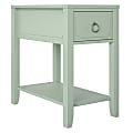 Ameriwood Home Novogratz Her Majesty Narrow Side Table, 24”H x 13-13/16”W x 23-5/8”D, Pale Green