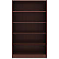 Lorell® 60"H 5-Shelf Bookcase, Mahogany