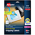 Avery® Print-to-the-Edge Shipping Labels With Sure Feed® For Laser & Inkjet Printers, 6878, Rectangle, 3-3/4" x 4-3/4", White, Pack Of 100 1 thumbnail image