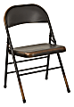 Office Star™ Bristow Steel Folding Chairs, Distressed Antique Copper, Set Of 2