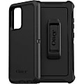 OtterBox Defender Rugged Carrying Case (Holster) Samsung Galaxy A52 5G Smartphone - Black - Dirt Resistant, Bump Resistant, Scrape Resistant, Dirt Resistant Port, Dust Resistant Port, Lint Resistant Port, Drop Resistant - Plastic Body - Belt Clip