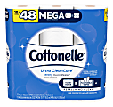 Cottonelle® Ultra Clean Care® Mega Toilet Paper, 340 Sheets Per Roll, Pack Of 12 Rolls