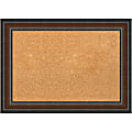 Amanti Art Rectangular Non-Magnetic Cork Bulletin Board, Natural, 29” x 21”, Cyprus Walnut Wood Frame