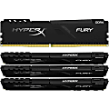 HyperX FURY 128GB DDR4 SDRAM Memory Module - For Computer - 128 GB (4 x 32GB) - DDR4-3000/PC4-24000 DDR4 SDRAM - 3000 MHz - CL16 - 1.35 V - Non-ECC - Unbuffered - 288-pin - DIMM - Lifetime Warranty